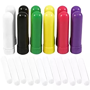 50 sets/lot Aromatherapy inhaler tube 10 colors Blank Nasal inhaler with high grade cotton wicks